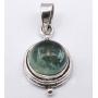 SilverStarJewel Solid Sterling Silver Pear Shape Green 9 x 9 mm Apatite Pendant 2.5 cm