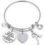Anoup Grandma Gifts from Granddaughter, The Love Between Grandma and Granddaughter is Forever Initial Charm Bracelet Grandma Bracelet Jewelry Christmas Birthday Gifts for Grandmother