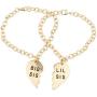 Lux Accessories Big Sis Lil Sis BFF Best Friends Forever Sisters Family Matching Bracelet Set of 2