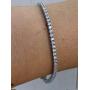 Real Solid 925 Sterling Silver 2mm CZ Tennis Bracelet - 6-8.5'' Iced Diamond One Row Bracelet - Thin & Great For Classy Everyday Look