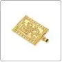 Fusamk Fashion Plated 18K Gold Dragon Dog Tag Pendant Necklace,22'' Box Chain