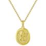 In Season Jewelry 18k Yellow Gold Plated Guardian Angel Religious Medal Pendant Necklace Kids 18''