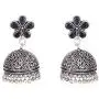 Crunchy Fashion Bollywood Style Traditional Indian Oxidised Silver Jewelry Jhumki Jhumka Earrings for Women/Girls Crunchy Fashion Bollywood Style Traditional Indian Oxidised Silver Jewelry Jhumki Jhumka Earrings for Women/Girls