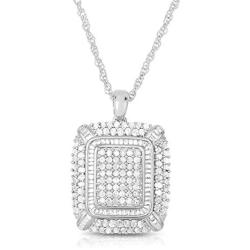 NATALIA DRAKE 2 Cttw Pave Diamond Necklace for Women (Color J / Clarity I3)