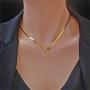 Madaory, Butterfly Necklace, Stainless Steel Choker, 18K Gold Plated Stainless Steel Choker Necklace for Women Girls, Butterfly Pendant