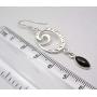 SilverStarJewel 5 x 10 mm Black Onyx Handwork Earrings 2.1'' 925 Sterling Silver New Gift