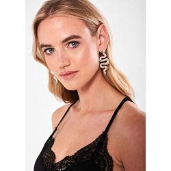 GLBCC Snake Earrings for Women,18 K Gold Plated Snake Dangle Earrings Punk Chunky Serpent Charm Pendant Necklace Dainty Rhinestone Huggie Hoop Earrings Necklaces Jewelry Set for Women Men