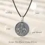 LOOVE Christian Jesus Prayer Sterling Silver Tags Necklace,''God Bless'' Vintage Pendant Religious Jewelry Gift for Men Women Teen