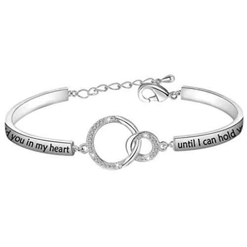 Gzrlyf Memorial Bracelet Sympathy Jewelry Inspirational Memorial Gifts Ill Hold You in My Heart Until I can Hold You in Heaven