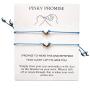 ROSTIVO Pinky Promise Bracelets Best Friend Bracelets for 2 Matching Bracelets Couples Bracelets (Blue)