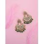 Aheli Indian Bollywood Designer Kundan with Beaded Chandbali Earrings Fashion Jewelry for Women
