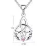 JO WISDOM 925 Sterling Silver Irish Celtic Heart Claddagh Pendant Necklace with Birthstones JO WISDOM 925 Sterling Silver Irish Celtic Heart Claddagh Pendant Necklace with Birthstones