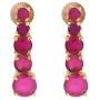 Ratnavali jewels CZ Gold Plated Designer Jewellery Set Single Line Red Green with Chain & Earring for Women
