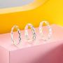 INBLUE 925 Sterling Silver Twist Rings for Women Girls Lover Sisters Engagement Wedding Promise Jewelry for Mothers Day Valentines Day Friendship
