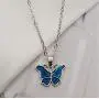 Mood Temperature Necklace Color Change Pendant Emotion Butterfly Women Stainless Steel Long Chain Jewelry Mood Temperature Necklace Color Change Pendant Emotion Butterfly Women Stainless Steel Long Chain Jewelry