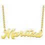 LoEnMe Jewelry Maritza Name Necklace of Gold Plated Custom Made with Personalized Gift for Women Girls Couple