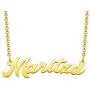 LoEnMe Jewelry Maritza Name Necklace of Gold Plated Custom Made with Personalized Gift for Women Girls Couple