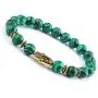N-A Men Bracelets Natural Polished 8 mm Stone Beads Bracelet Hamsa Fatima Hand Evil Eye Amulet Bangle Women Lucky Jewelry