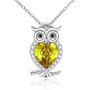 WINNICACA Birthstone Necklace s925 Sterling Silver Owl Pendant Necklace Jewelry Gifts Women Girls Birthday Christmas Owl Lovers