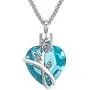 Urn Necklaces for Ashes Love Heart Blue Crystal Cremation Jewelry Keepsake Holder Memorial Necklace Pendant Urn Necklaces for Ashes Love Heart Blue Crystal Cremation Jewelry Keepsake Holder Memorial Necklace Pendant