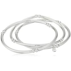 Nine West ''Classics'' Silver-Tone Set of 3 Bangle Stretch Bracelet