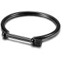 WISTIC Friendship Bracelets Cuff Bangle Bracelets Breast Cancer Gifts for Women D-Shape Screw Bar Best Friend Bracelets for 2 Unisex