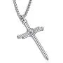 Rnivida Stainless Steel Cross Pendant Necklace, Christian Jewelry Church Baptism Gift for Men Women