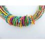 Bocar Chunky Statement Colorful Seed Beads Women Choker Collar Necklace (NK-10314)