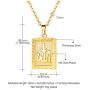 U7 Men Women Platinum / 18K Gold Plated Allah Pendant with 22 inch Link Chain Necklace