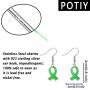 POTIY Awareness Ribbon Jewelry Green Awareness Ribbon Earrings Gallbladder Cancer Gift Mental Health Awareness Bipolar Disorder Awareness Earrings for Women