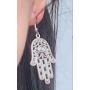 Ancient Evil Eye Hamsa Fatima Hand Drop Earrings for Women Filigree Palm Dangle Earring Jewelry