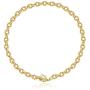 Statement 14k Gold Plated 4mm Thick Oval Chain Link Choker Toggle Necklaces Chunky Gold Jewelry for Women Mothers Gift