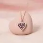 ENZOMAR Amethyst Crystal Heart Necklace for Women - 1 Year Anniversary Necklace for Girlfriend, Healing Crystal Necklace, Little Girls Jewelry, Wedding Anniversary, Dainty Necklace
