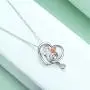 POPLYKE 925 Sterling Silver Animal Necklace for Mom Women Girls Jewelry Gifts for Valentines Day