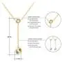 555Jewelry Womens Stainless Steel Lariat Y Drop Layer Round CZ Pendant Necklace 555Jewelry Womens Stainless Steel Lariat Y Drop Layer Round CZ Pendant Necklace