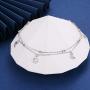 DAOCHONG Anklet for Women S925 Sterling Silver Adjustable Foot Ankle Bracelet