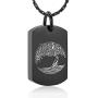 constantlife Cremation Jewelry for Ashes Tree of Life Engraving Stainless Steel Urn Pendant Necklace Personalized Customization Keepsake