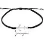 AeraVida Anchor of Hope .925 Sterling Silver Cotton Rope Adjustable Wrist Pull Bracelet