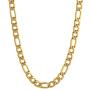 KRKC&CO 7mm Figaro Chain Necklace for Men, 18K Gold Plated Stainless Steel Anti-Tarnish Anti-Allergies Hip Hop Rapper Chain Necklace for Men, 18 20 24 inches