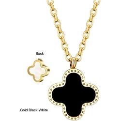 Dainty 16” Designer Inspired 18k Gold Plated Single Clover Charm Choker Style Necklace