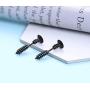 UM Jewelry Punk Style Womens Mens 316L Stianless Steel Screw Stud Earrings 1.06''
