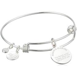 Alex and Ani Halos & Glories, Initial P Shiny Silver Bangle Bracelet