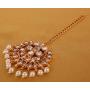 Touchstone Indian Bollywood Stylish Contemporary Designer Jewelry Hand Head Wedding Accessory Kaleera Mangtika in Gold Silver Tone for Women.