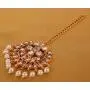 Touchstone Indian Bollywood Stylish Contemporary Designer Jewelry Hand Head Wedding Accessory Kaleera Mangtika in Gold Silver Tone for Women.