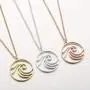 Round Shape Sea Wave Pendant Necklace Nature Surf Ocean Wave Long Chian Necklace for Women Girls Circle Jewelry Round Shape Sea Wave Pendant Necklace Nature Surf Ocean Wave Long Chian Necklace for Women Girls Circle Jewelry