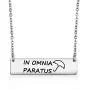 In Omnia Paratus Bar Necklace Strength Jewelry Gilmore Jewelry Ready for Anything Motivational Necklace Gift for Women Girls Umbrella Gilmore Gifts