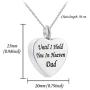 HQ Until I Hold You in Heaven - Urn Necklace for Ashes Cremation Jewelry Stainless Steel Keepsake Memorial Pendant Necklace for Women/Men