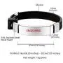 U7 Men Women Customized ID Bracelet Official or Sport Wristband Braided Leather or Waterproof Silicone Identification Bracelets Bangle,Length 16-20CM U7 Men Women Customized ID Bracelet Official or Sport Wristband Braided Leather or Waterproof Silicone Identification Bracelets Bangle,Length 16-20CM
