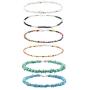 Bridget Bobby 2Pcs Shell Choker Necklace Chips,4 Pcs Seed Bead Choker Necklace for Women Girls,Handmade Hawaii Beach Jewelry Set,Boho Beaded Necklace Adjustable