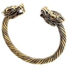 HANTON Unisex Double Dragon Viking Bangle Adjustable Cuff Bracelet for Men and Women Statement Boys Fashion Bangle Jewelry